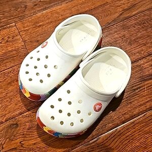 Girls chevron crocband Crocs sz.12c